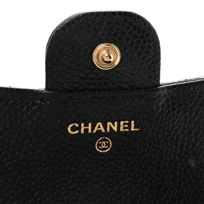 Chanel Caviar Quilted Compact Flap Wallet Black 6 of 8