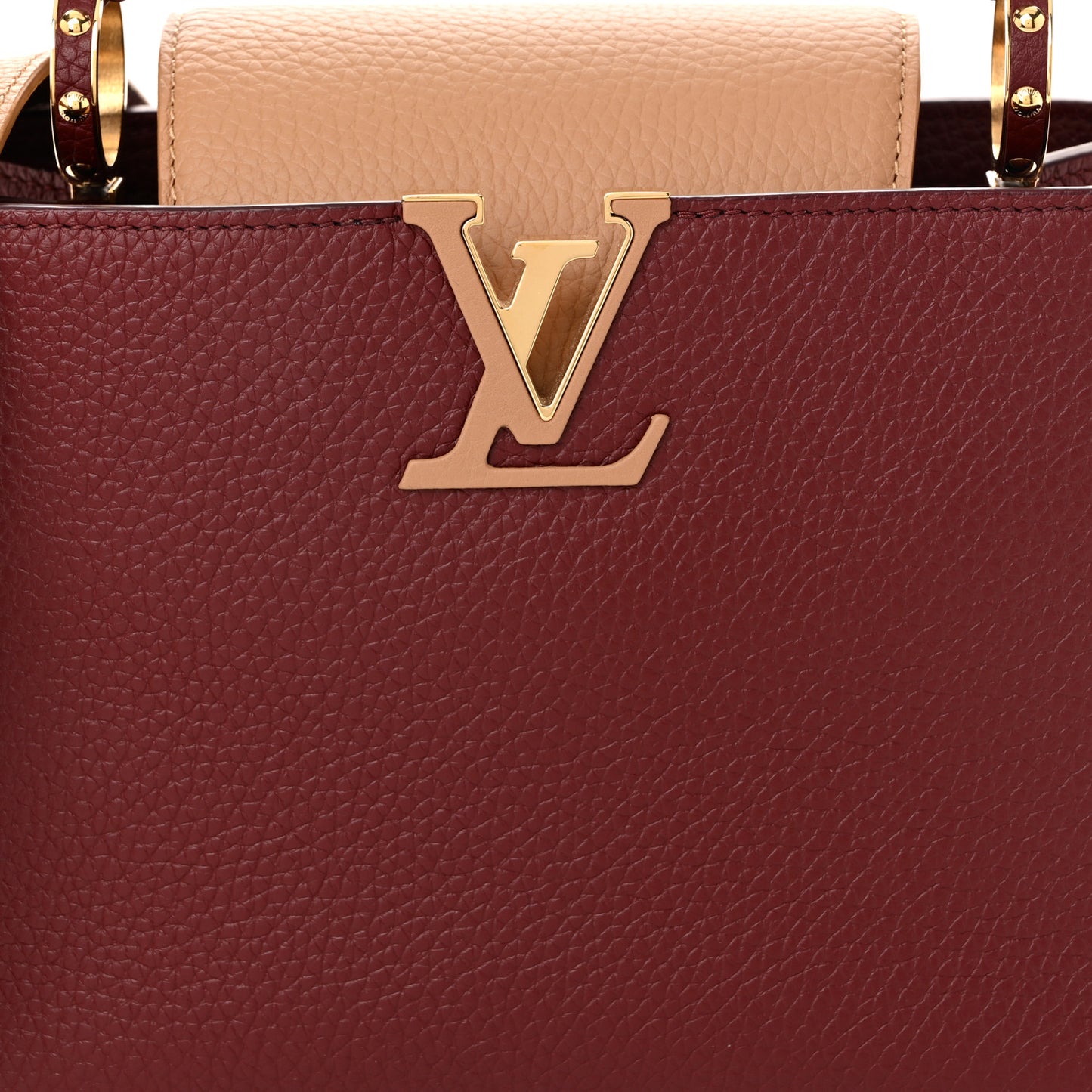 Taurillon Belted Capucines BB Bordeaux Arizona