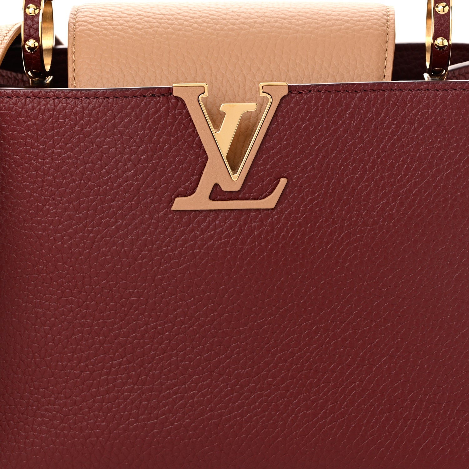 Louis Vuitton Taurillon Belted Capucines BB Bordeaux Arizona 7 of 9
