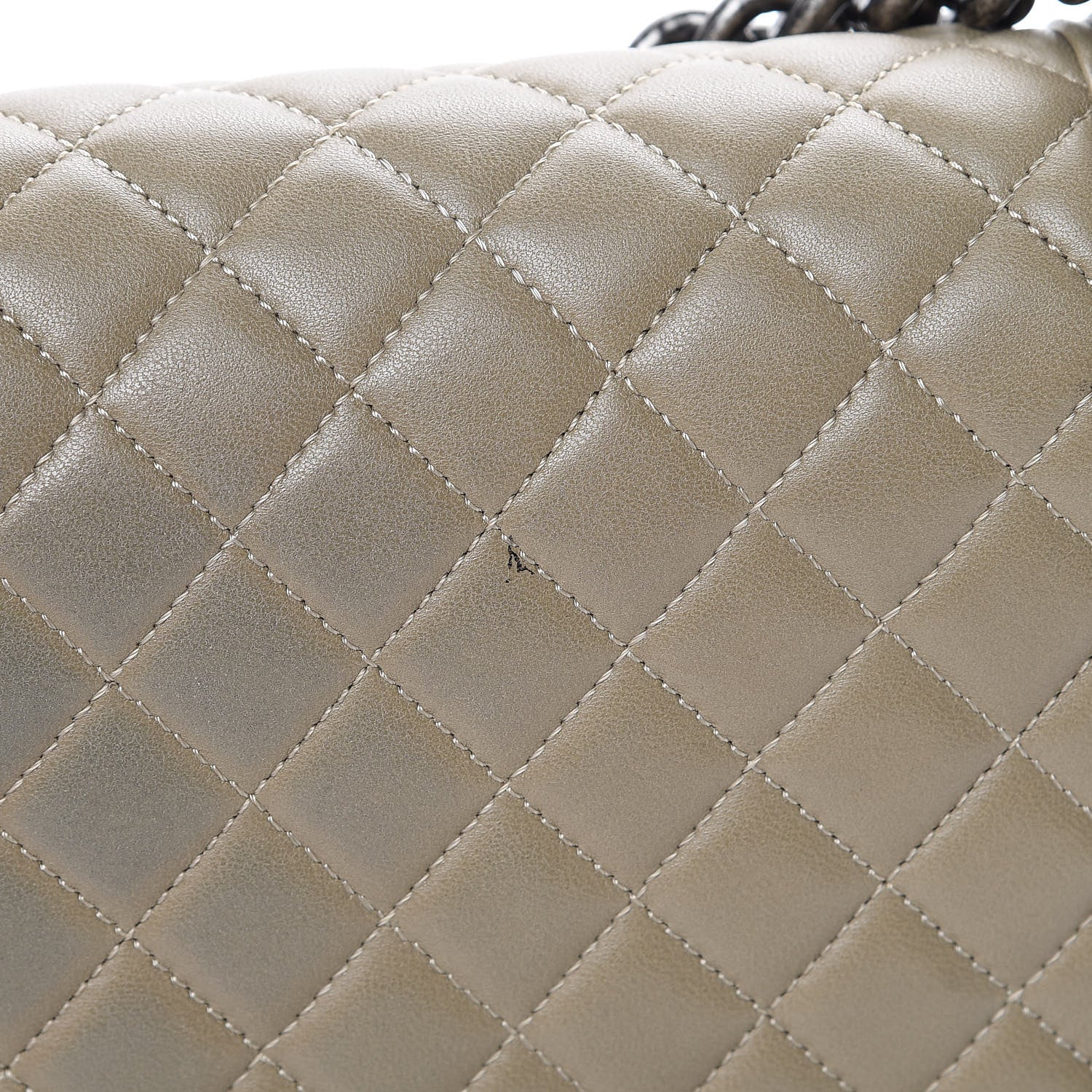 Chanel Lambskin Quilted Medium Boy Flap Khaki 13 of 17