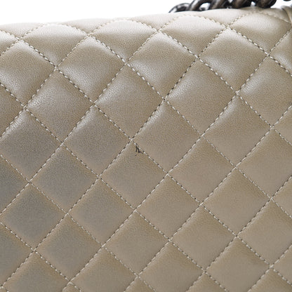 Chanel Lambskin Quilted Medium Boy Flap Khaki 13 of 17