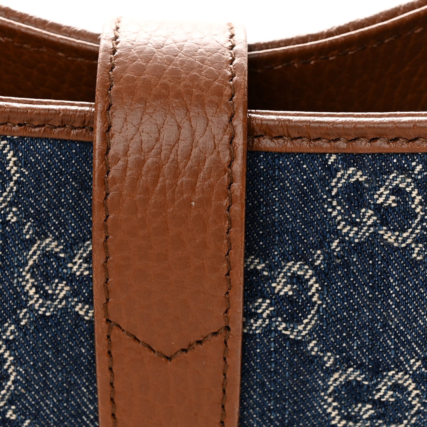 New Denim GG Monogram Calfskin Small Jackie 1961 Hobo Blue Tea Cuir