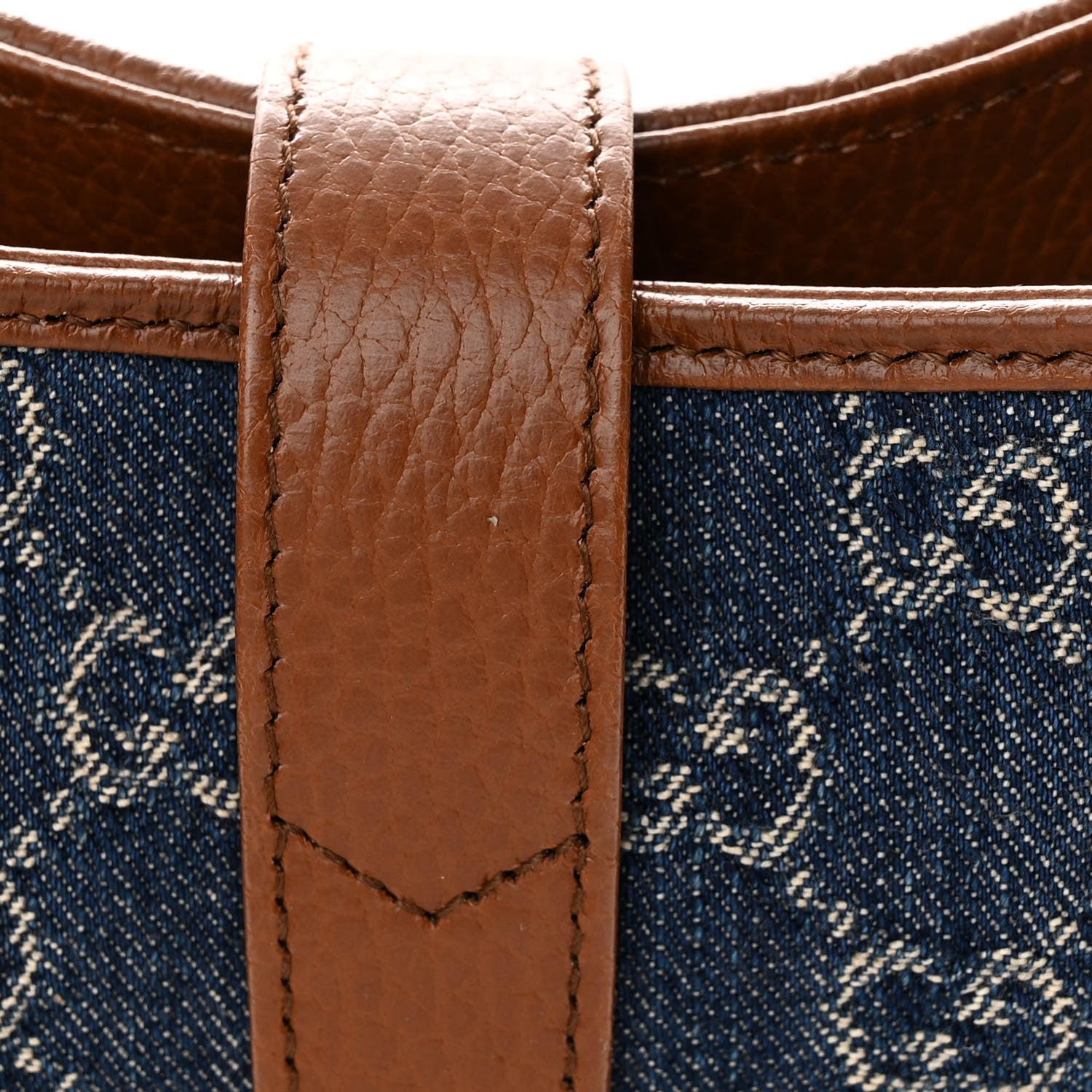 Gucci New Denim GG Monogram Calfskin Small Jackie 1961 Hobo Blue Tea Cuir 12 of 12