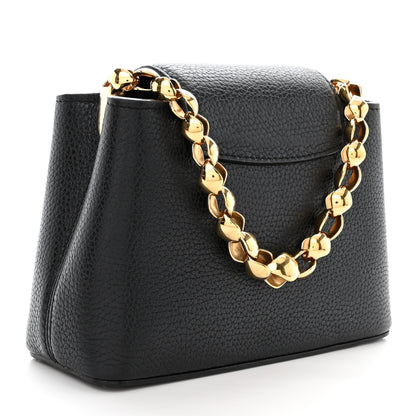 Louis Vuitton Taurillon Mini Chain Capucines Black 3 of 13