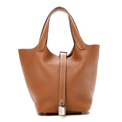 Hermes Taurillon Clemence Picotin Lock 18 PM Gold 1 of 11