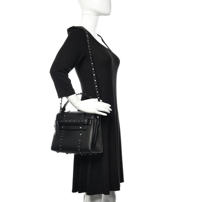 Valentino Garavani Grainy Calfskin Onyx Small My Rockstud Rolling Frame Bag Black 2 of 9