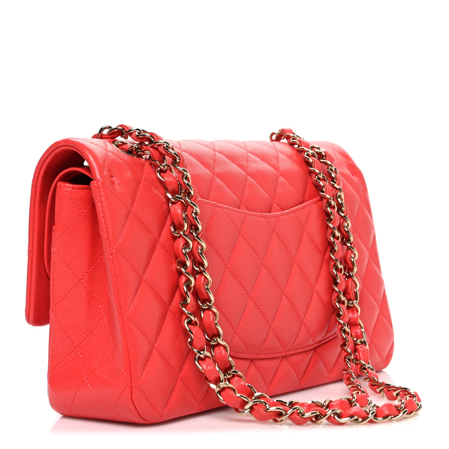 Chanel Caviar Quilted Medium Double Flap Red 3 of 10