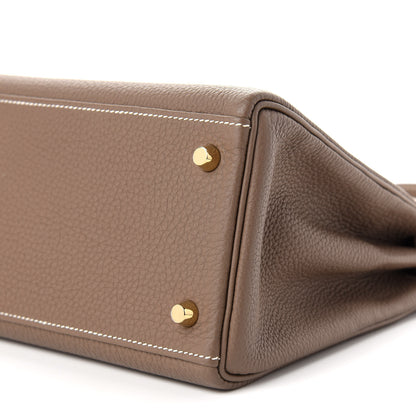 Hermes Togo Kelly Retourne 28 Etoupe 10 of 11