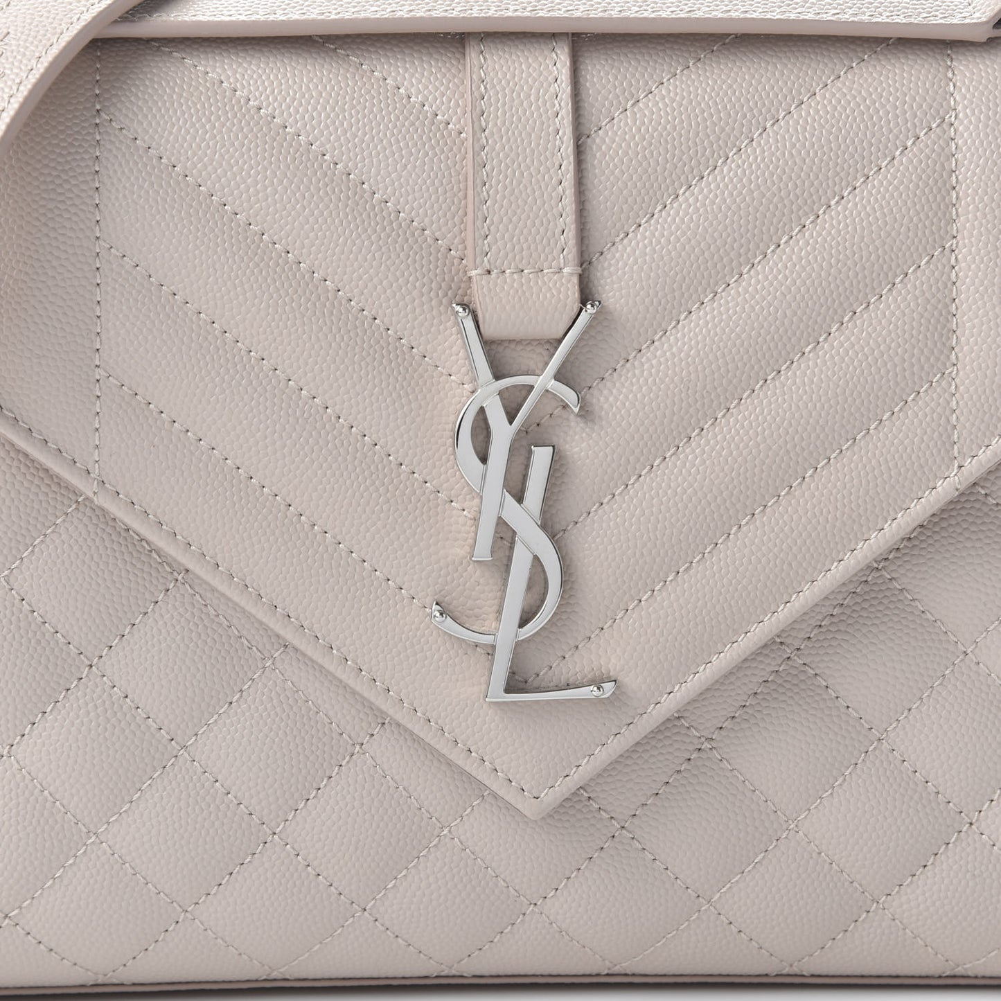 Grain De Poudre Textured Mixed Matelasse Medium Triquilt Monogram Satchel Marble Pink