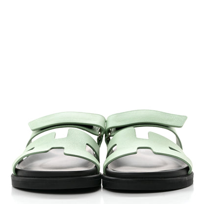 Hermes Epsom Womens Chypre Sandals 38 Vert Jade 2 of 9