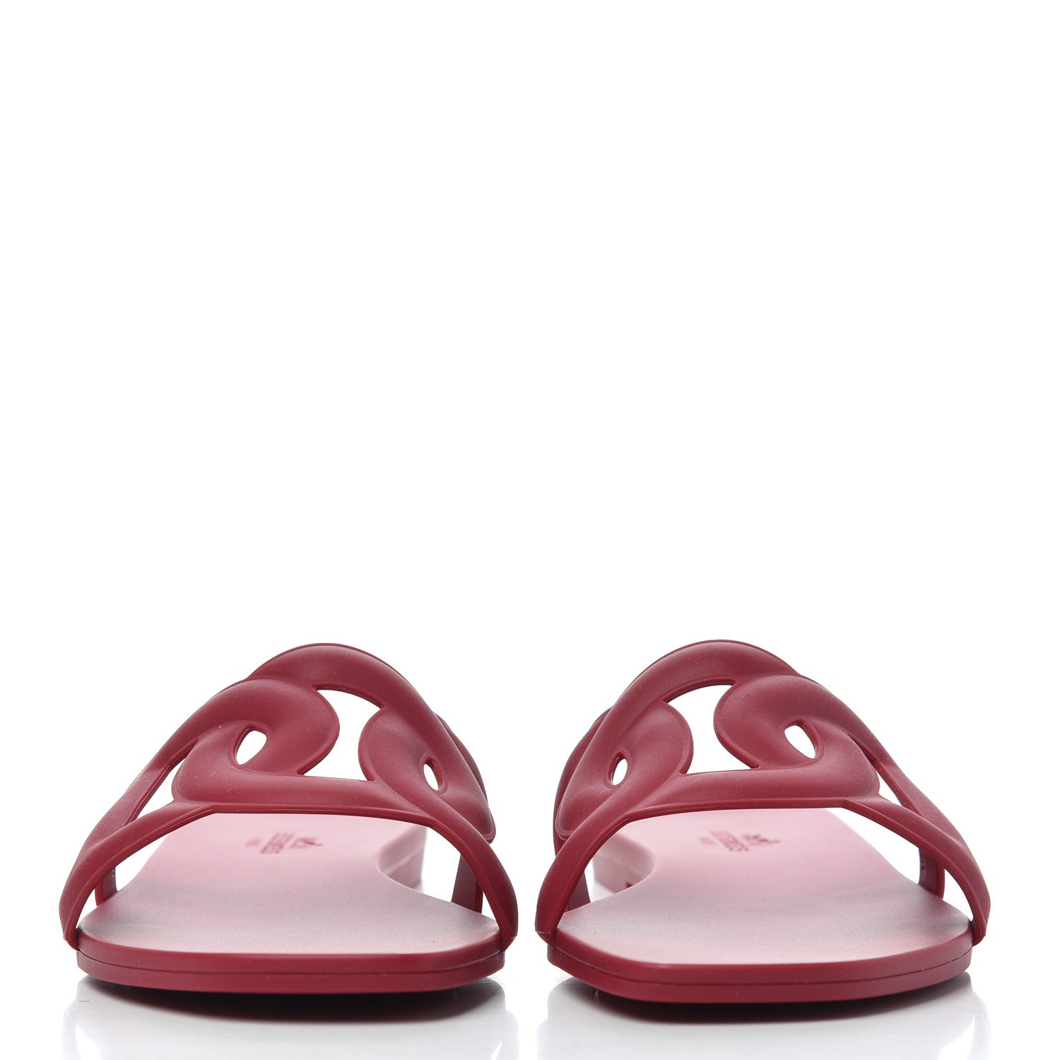 Hermes Rubber Aloha Sandals 37 Rose Baie 2 of 9