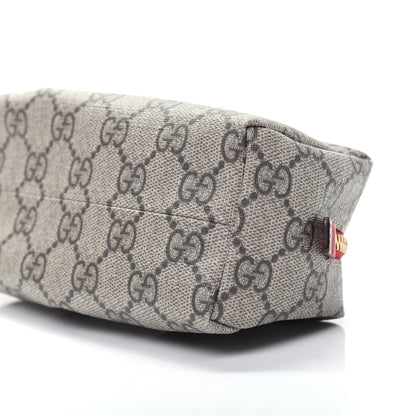 Gucci Soft GG Supreme Monogram Calfskin Small Ophidia Cosmetic Case Beige Ebony Hibiscus Red 7 of 14