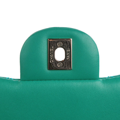 Chanel Lambskin Quilted Medium Easy Carry Flap Green 6 of 8