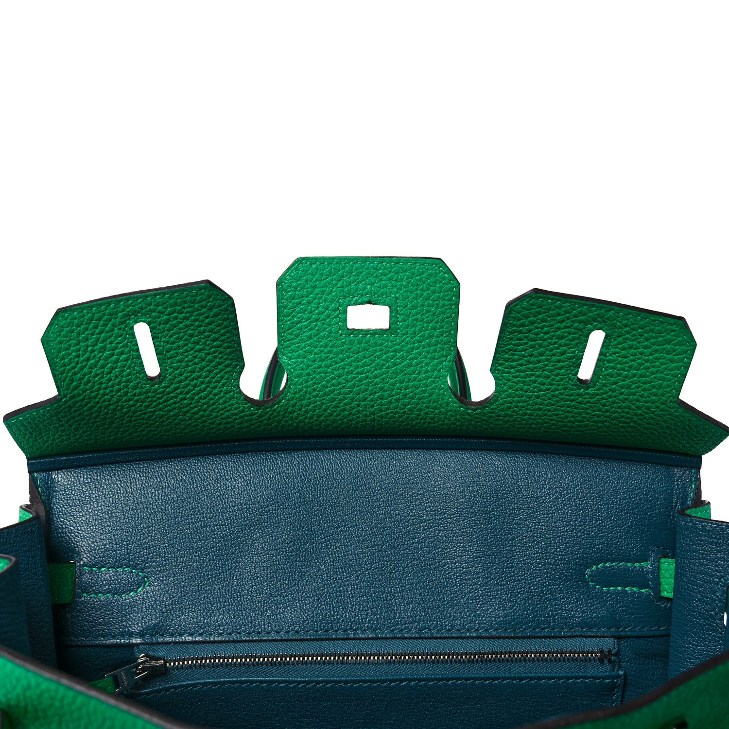 Hermes Togo Verso Birkin 25 Menthe Vert Bosphore 19 of 34