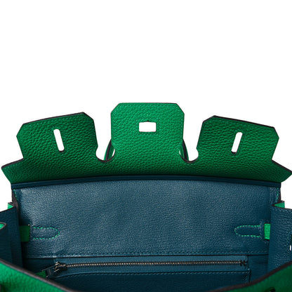 Hermes Togo Verso Birkin 25 Menthe Vert Bosphore 19 of 34