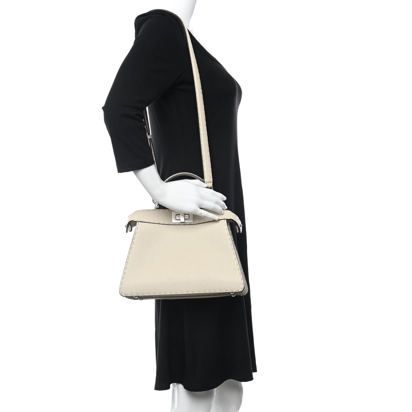 Cuoio Romano Selleria Chamois Small Peekaboo I SEE U Satchel Camelia Sand Cyber
