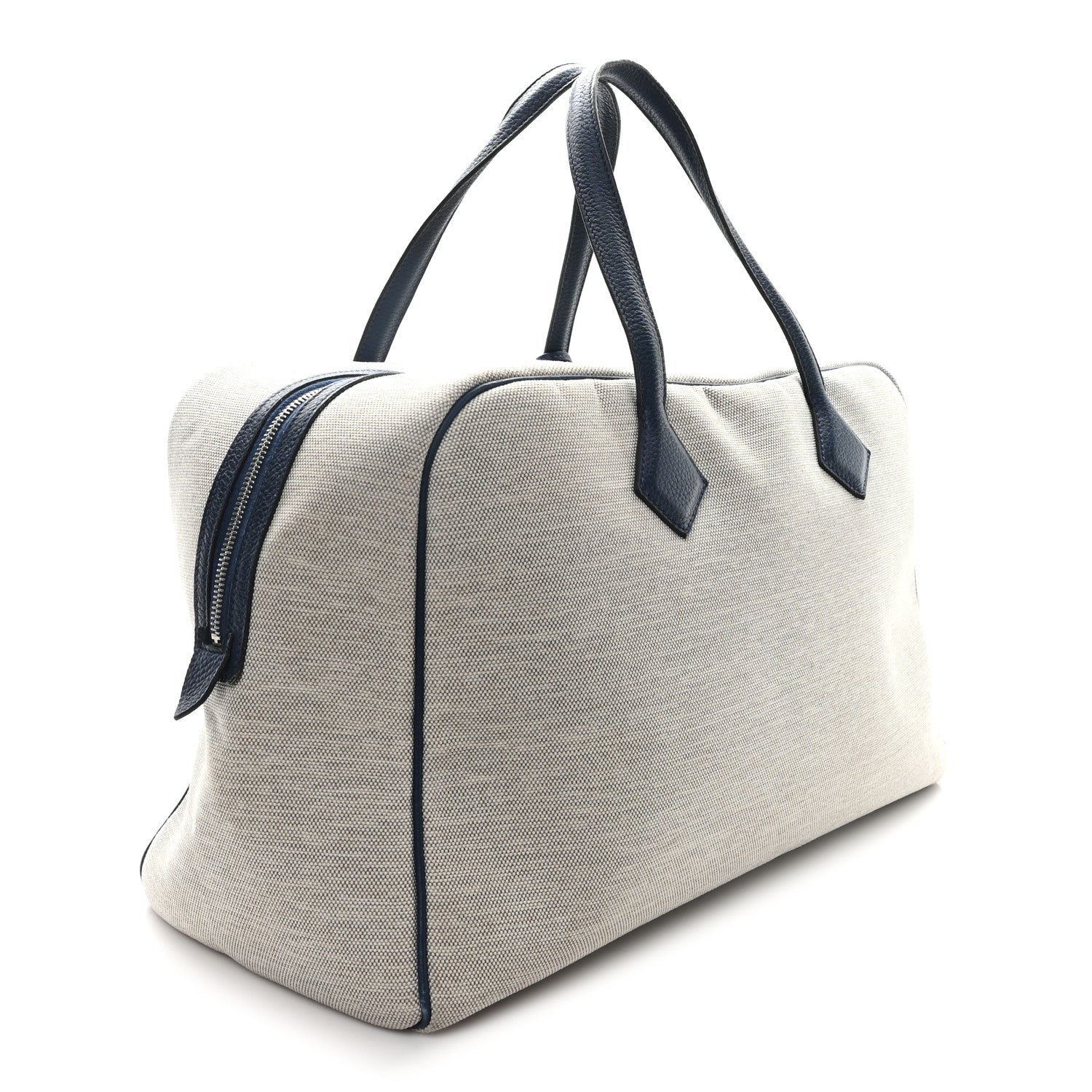 Hermes Toile Taurillon Clemence Victoria II 43 Bleu de Prusse 3 of 10