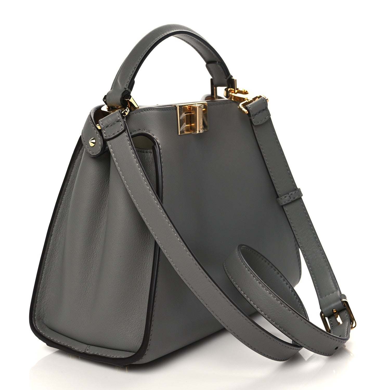 Fendi Vitello Medium Peekaboo Iconic Essentially Satchel Moon Miel 3 of 9