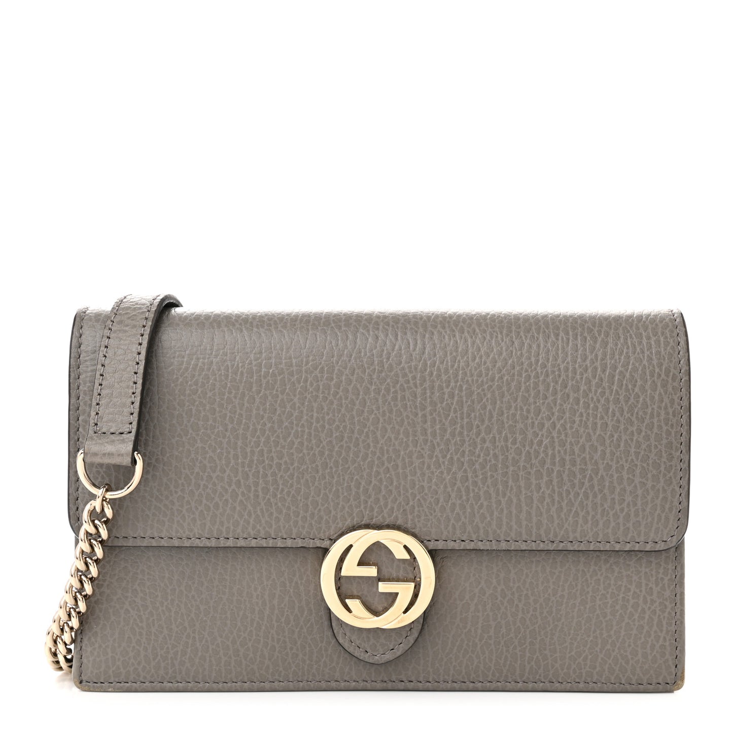 Dollar Calfskin Interlocking G Chain Wallet Loess