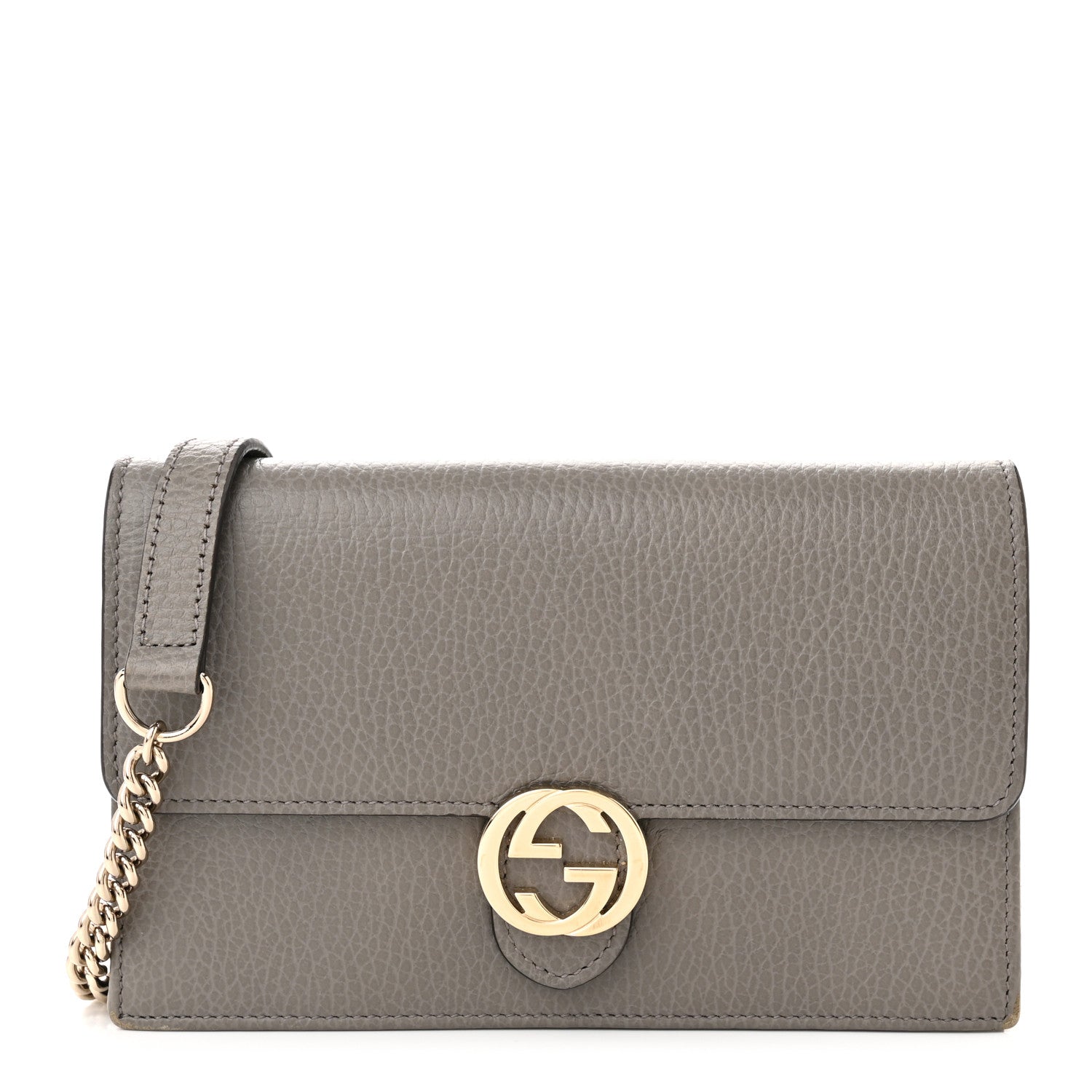 Gucci Dollar Calfskin Interlocking G Chain Wallet Loess 1 of 10