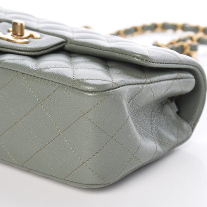 Chanel Iridescent Caviar Quilted Mini Rectangular Flap Green 9 of 10