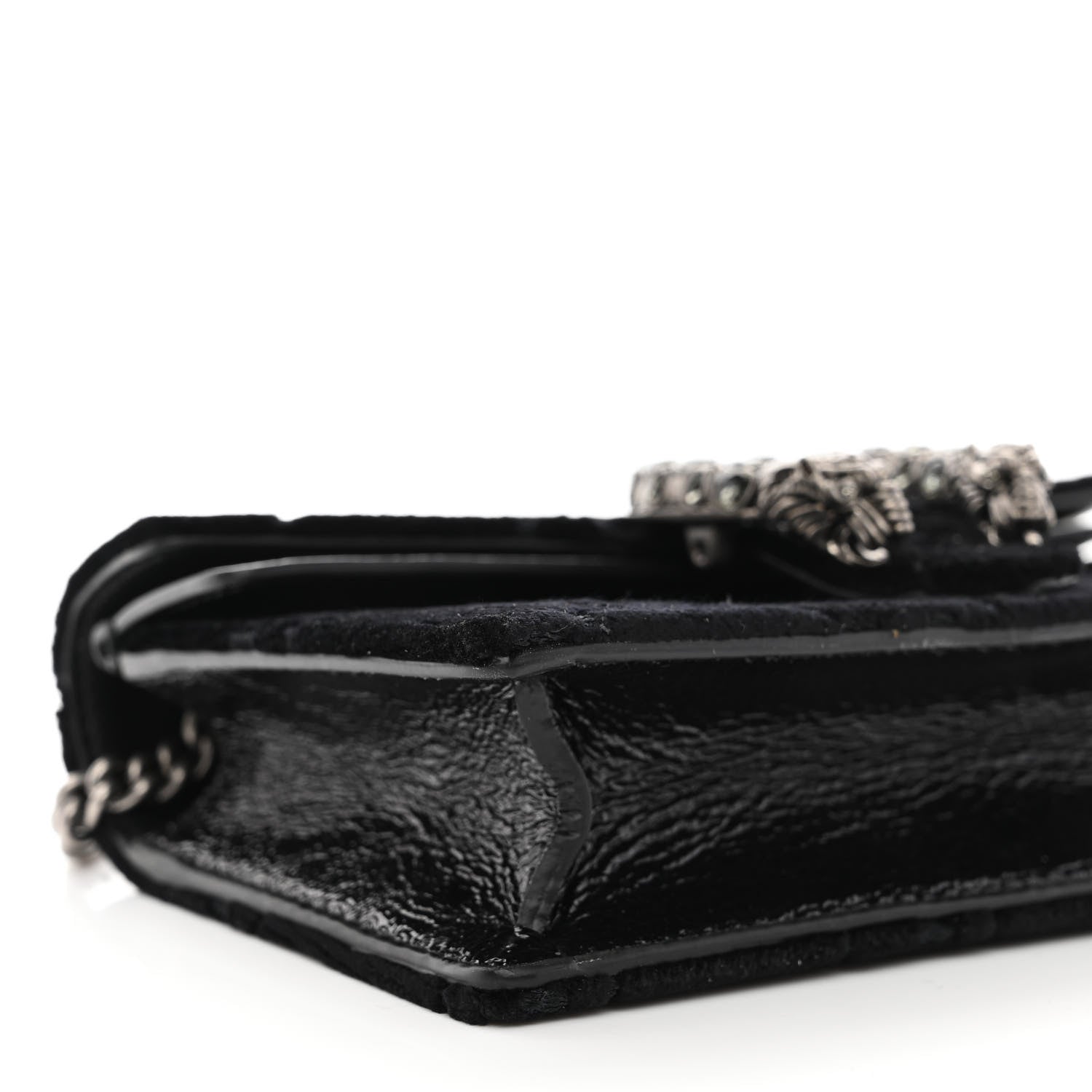 Gucci Velvet GG Monogram Super Mini Dionysus Shoulder Bag Black 8 of 10