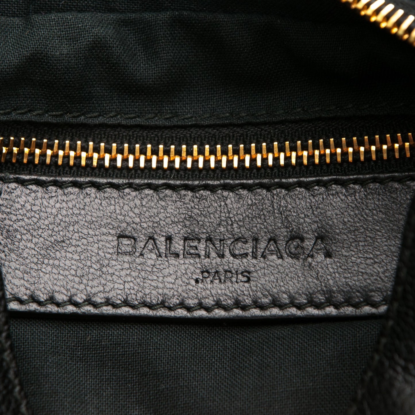 Chevre Gold Metallic Edge Hardware Hip Black