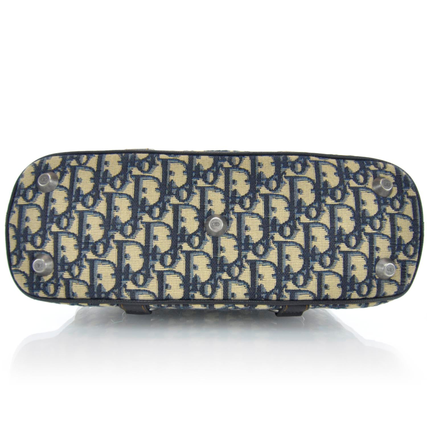 Christian Dior Monogram Vintage Traveler Tote Navy 4 of 9