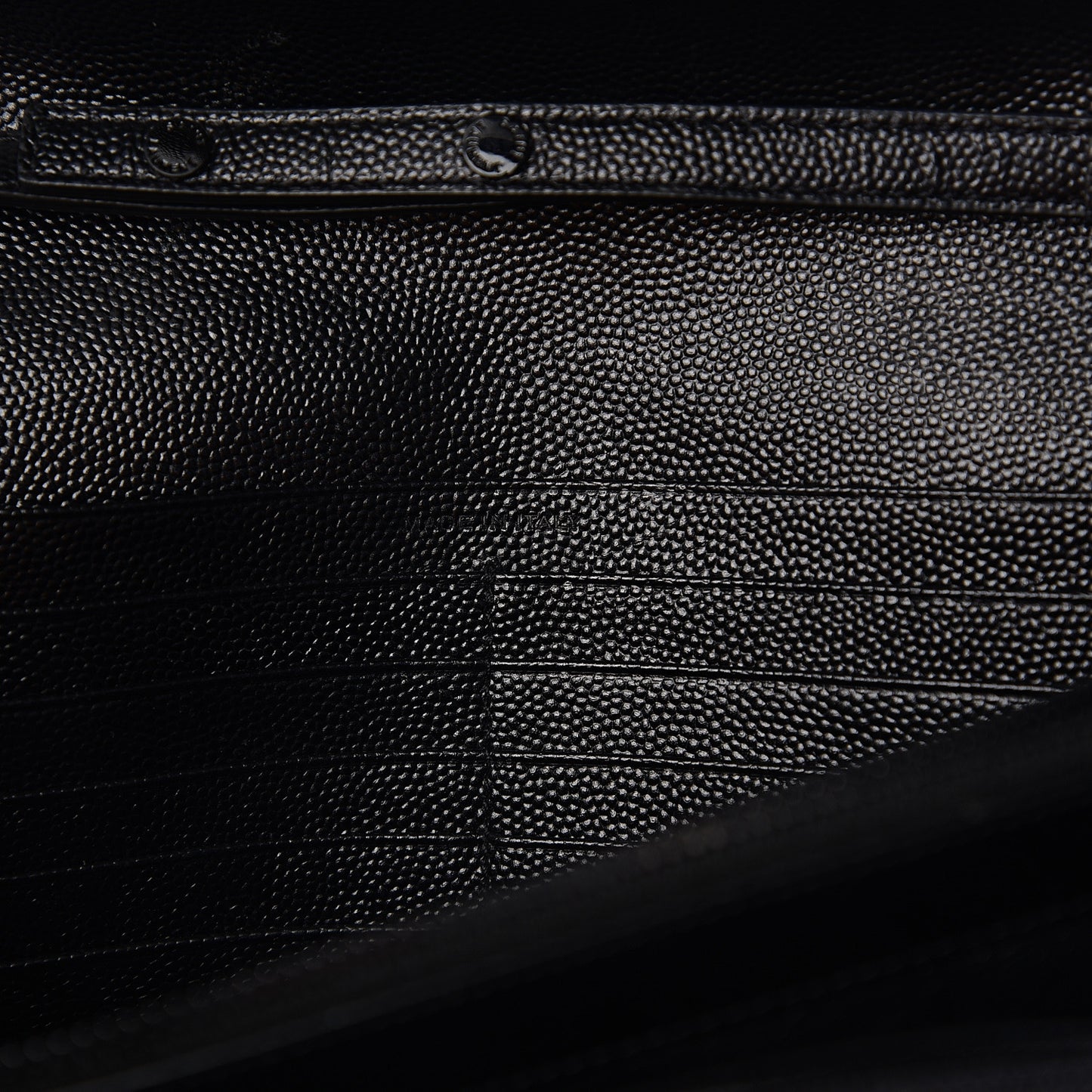 Grain De Poudre Matelasse Chevron Monogram Chain Wallet Black