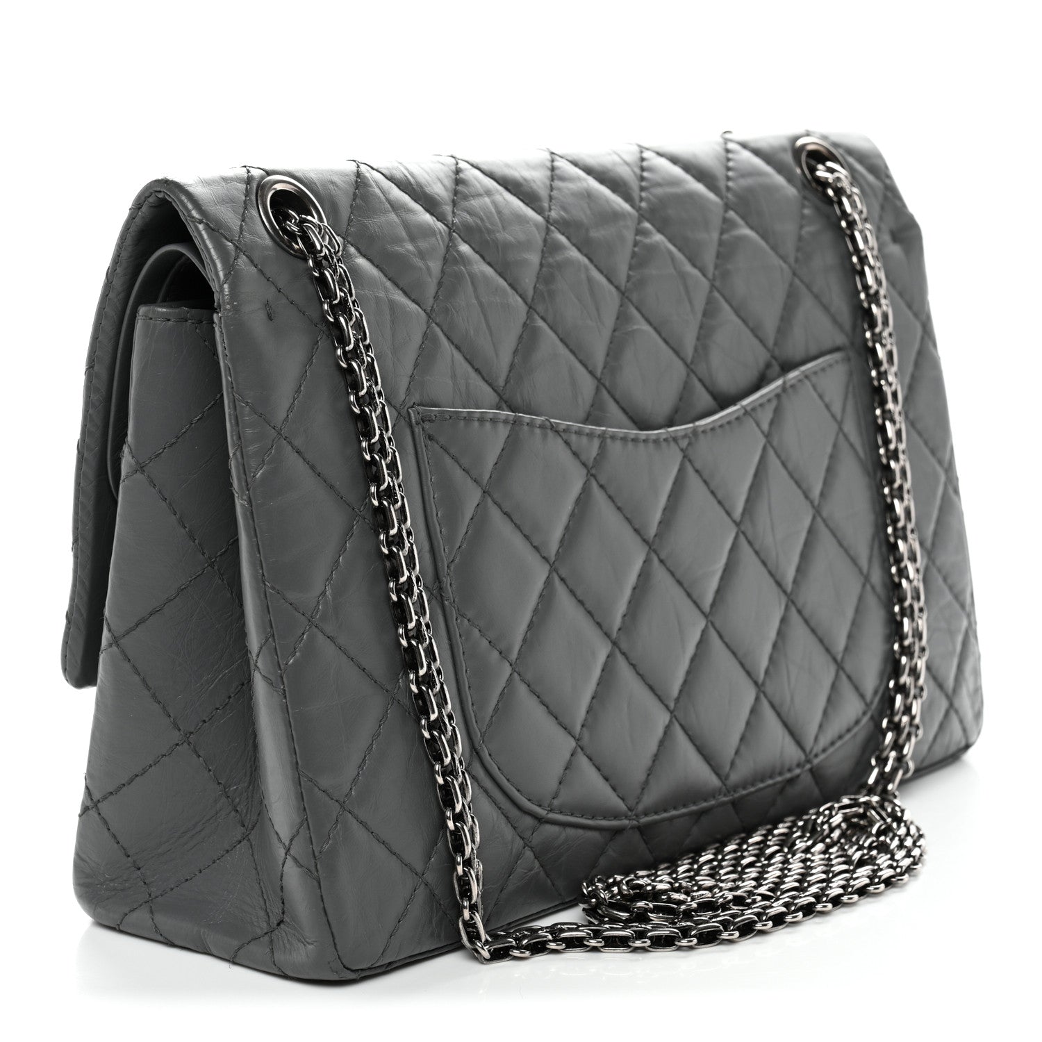 Chanel Aged Calfskin Quilted 2.55 Reissue 226 Flap Grey 3 of 11