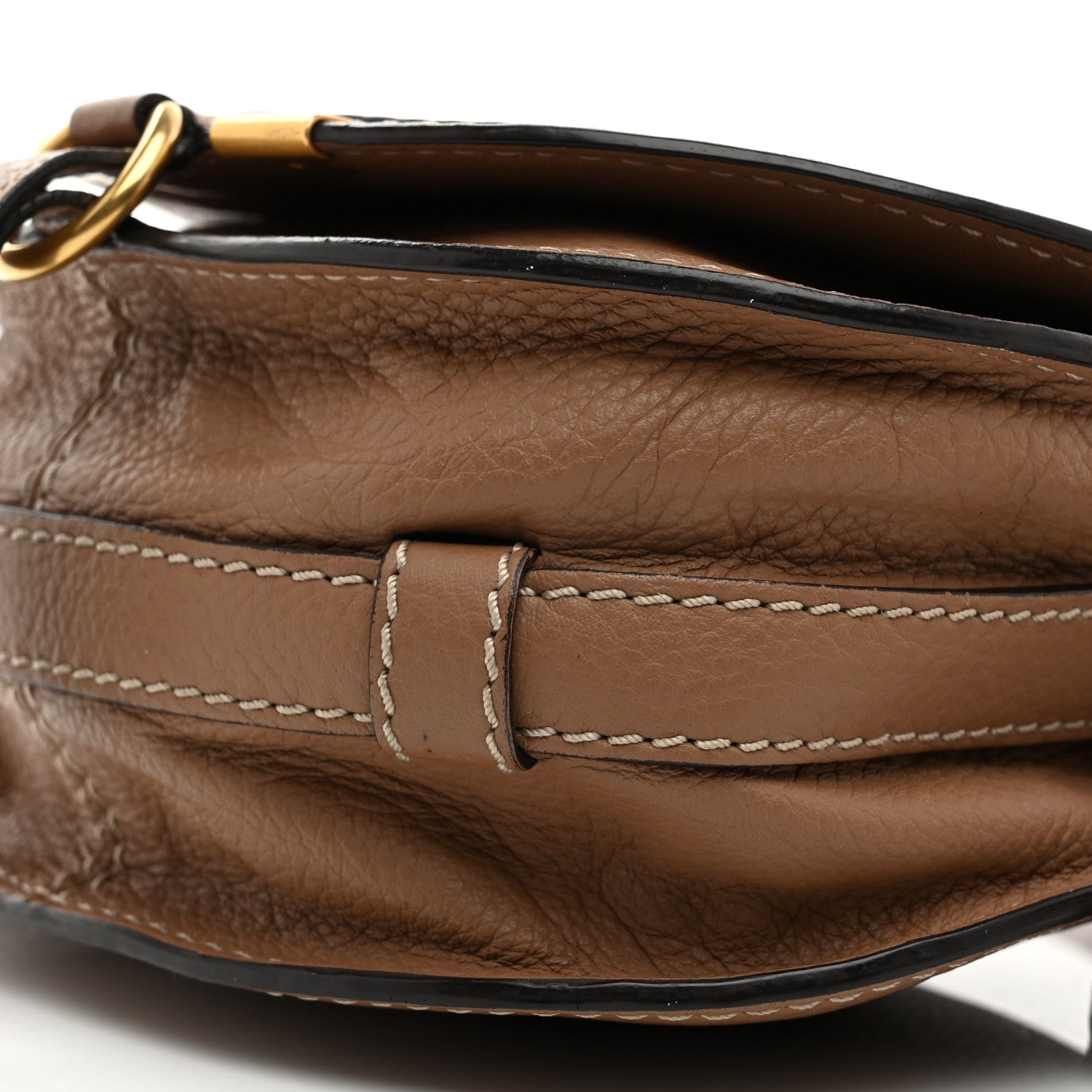 Chloe Grained Calfskin Small Marcie Saddle Bag Nut 9 of 9