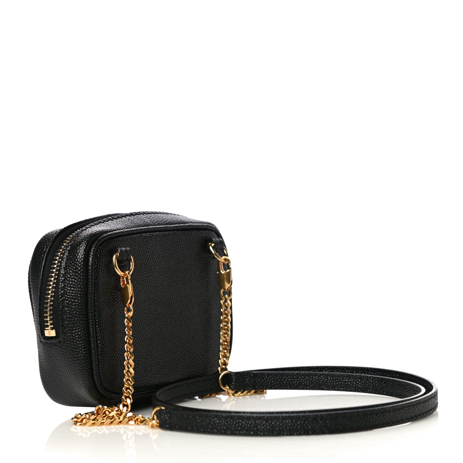 Saint Laurent Grain De Poudre Matelasse Monogram Baby Lou Camera Bag Black 3 of 10