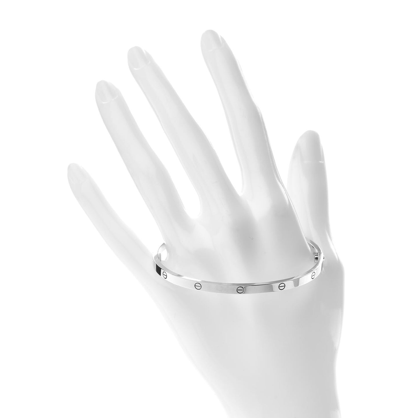18K White Gold Small LOVE Bracelet 19