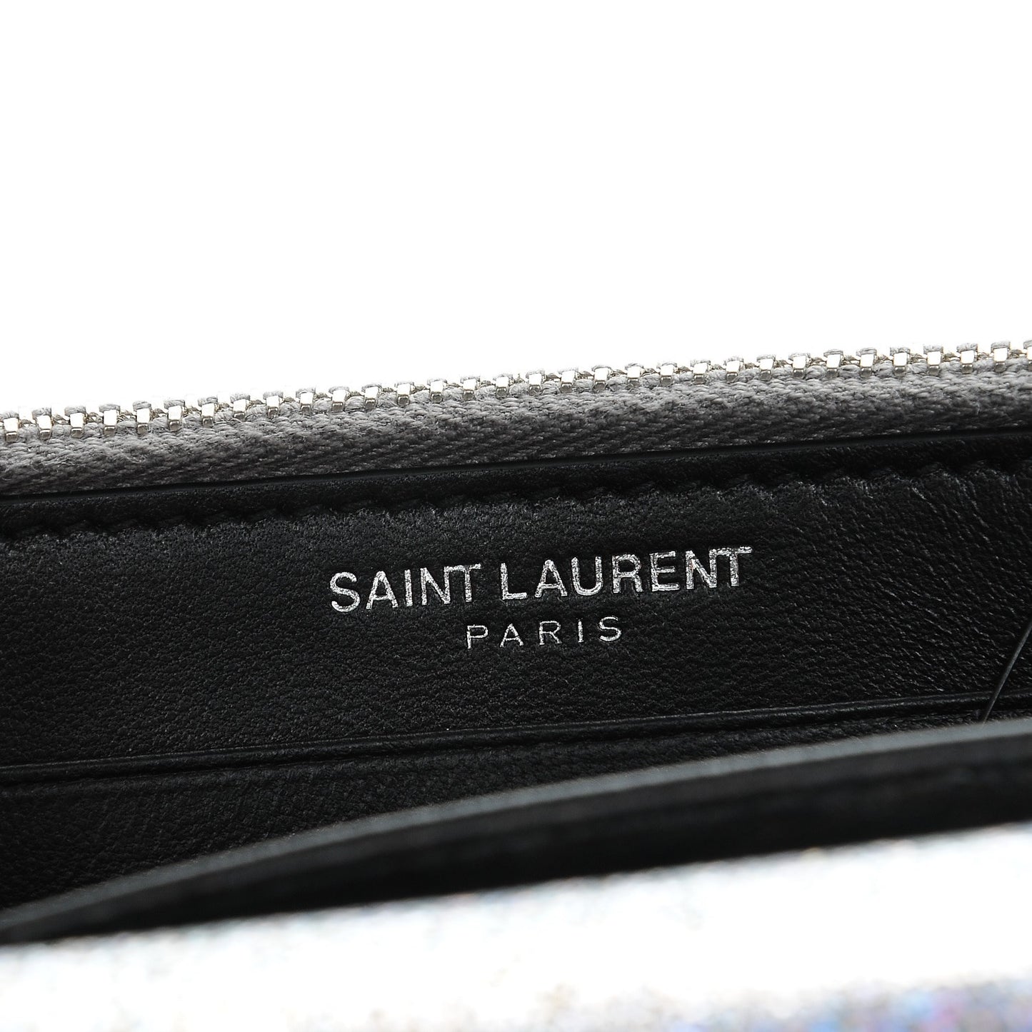 Metallic Crackled Calfskin Monogram Sunset Chain Wallet Star Light