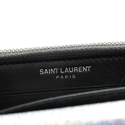 Saint Laurent Metallic Crackled Calfskin Monogram Sunset Chain Wallet Star Light 7 of 8