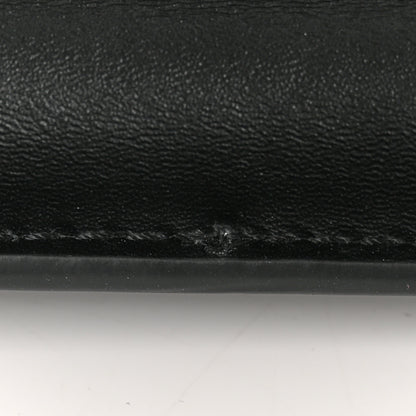 Fendi Vitello King Tamponato Logo Embossed Medium Wallet On Chain Black 11 of 11