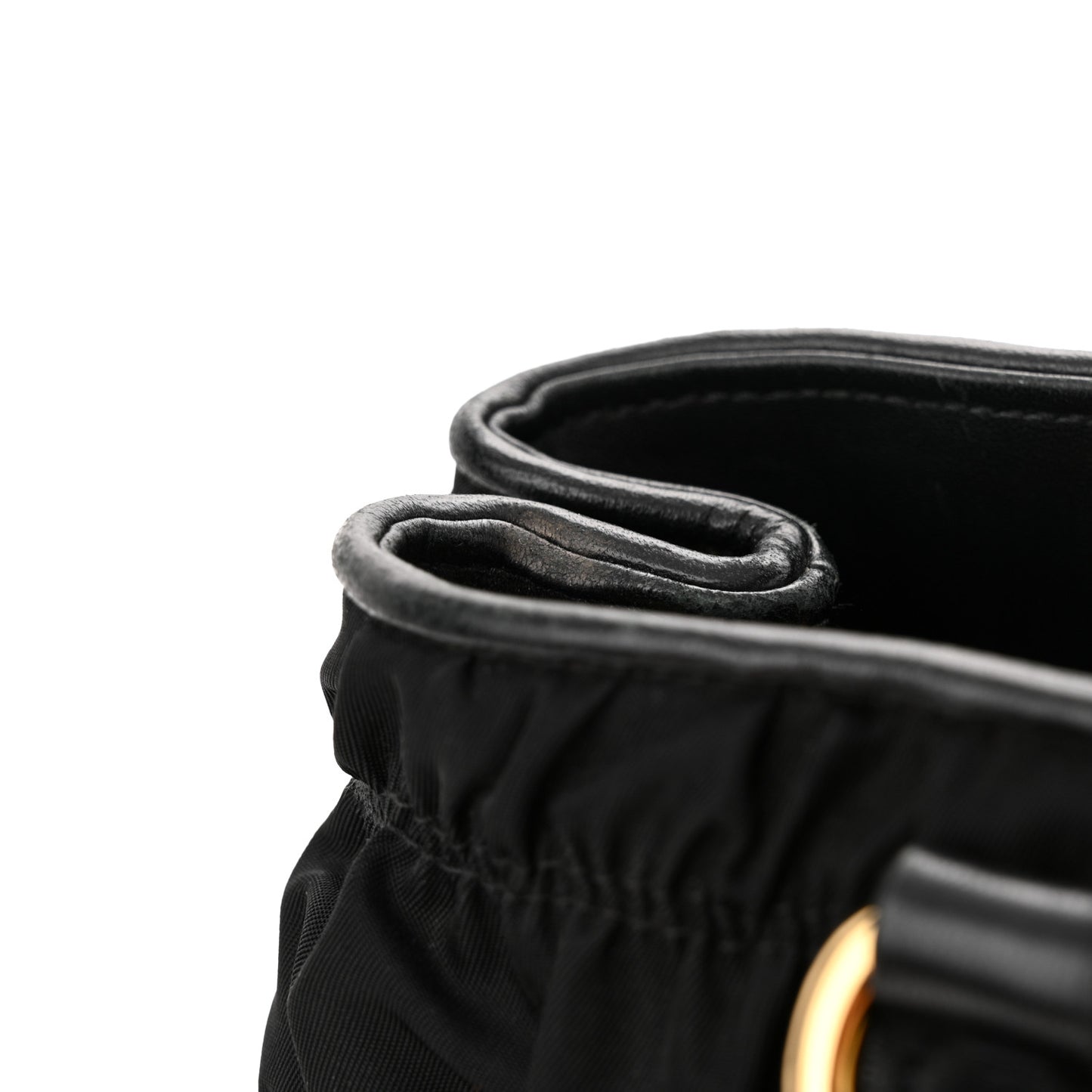 Tessuto Nylon Gaufre Small Tote Black