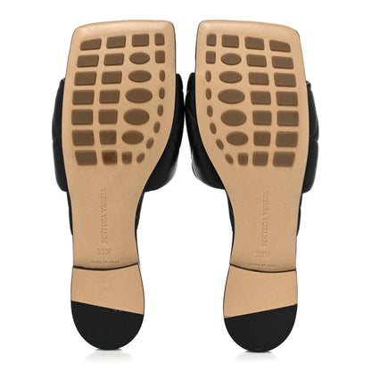 Bottega Veneta Nappa Quilted Rubber Lido Flat Sandals 39.5 Black 5 of 8