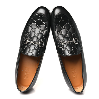 Gucci Guccissima Real Betis Glamour Calfskin Mens Jordy Horsebit Loafers 11 Black 2 of 10