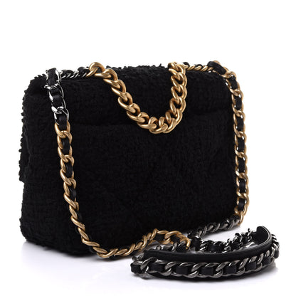 Chanel Tweed Quilted Medium Chanel 19 Flap Black 2 of 10