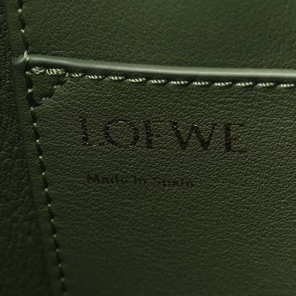 Loewe Jacquard Anagram Calfskin Small Square Tote Avocado Green 5 of 6