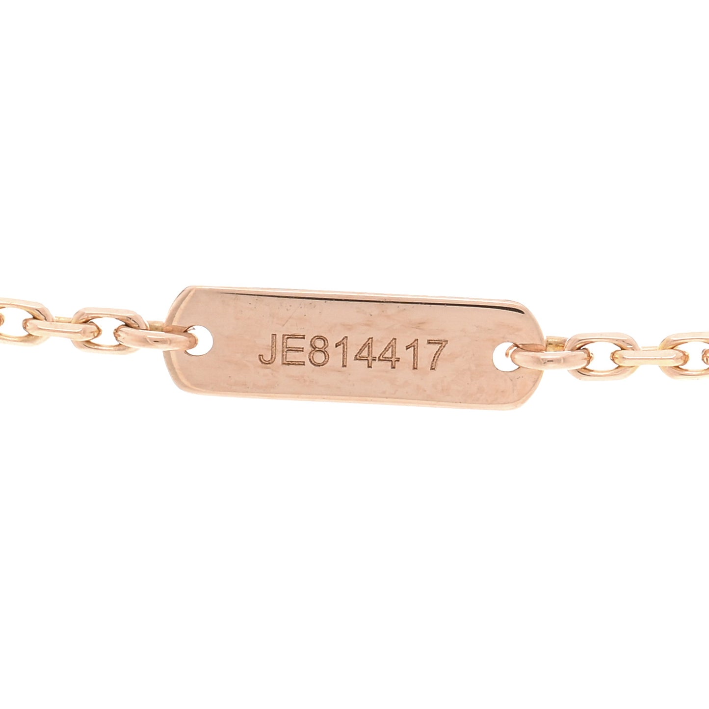 18K Rose Gold Diamond Bulls Eye Vintage Alhambra Pendant Necklace