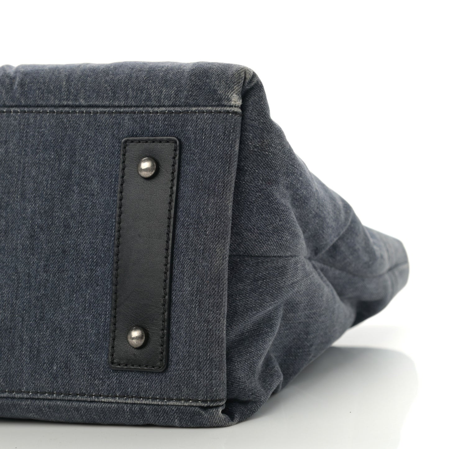 Denim CC Logo Tote Blue