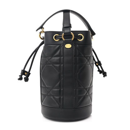 Christian Dior Calfskin Macrocannage Cannage Small Drawstring Backpack Black 1 of 10