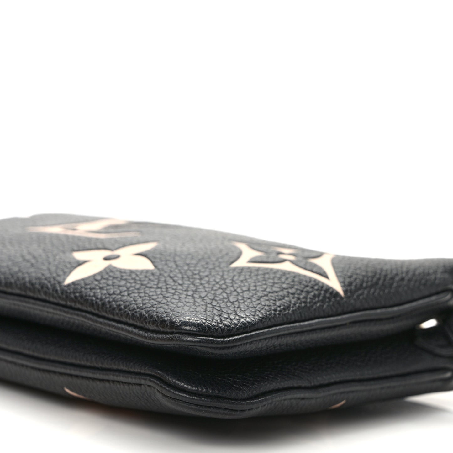 Empreinte Monogram Giant Double Zip Pochette Black Cream