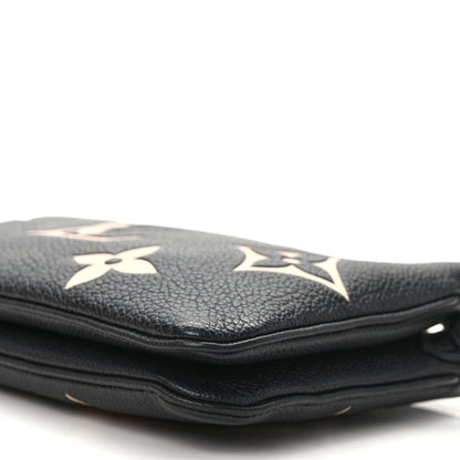 Louis Vuitton Empreinte Monogram Giant Double Zip Pochette Black Cream 10 of 14