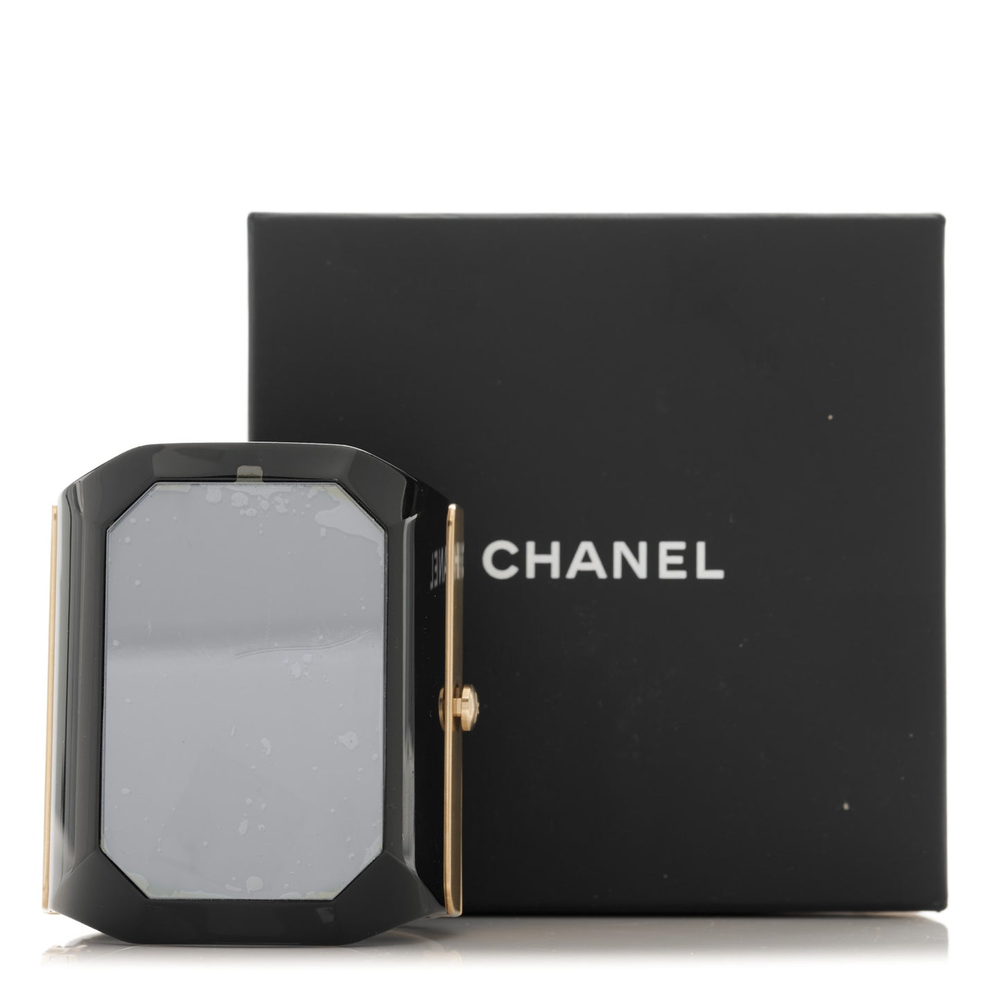 Resin CC Cuff Bracelet Golden Black