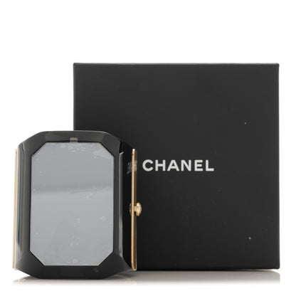 Chanel Resin CC Cuff Bracelet Golden Black 5 of 5
