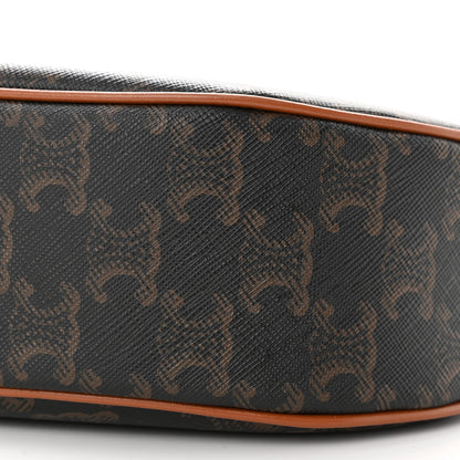 Celine Triomphe Canvas Calfskin Ava Shoulder Bag Tan 11 of 11