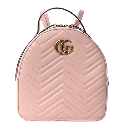 Gucci Calfskin Matelasse GG Marmont Dome Backpack Perfect Pink 1 of 9